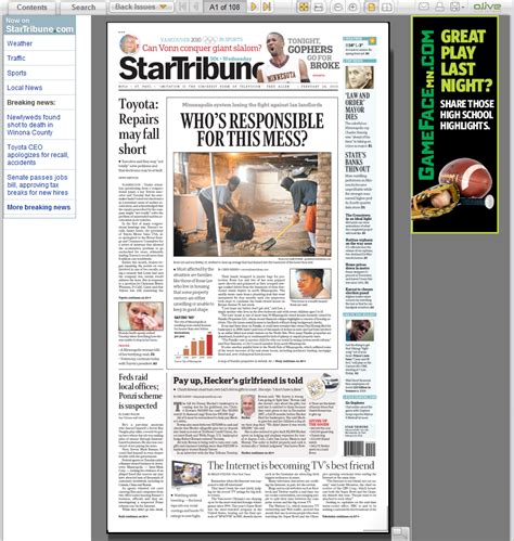 mpls star and tribune e edition